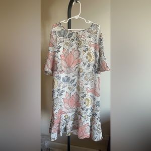 LOFT Shimmer Floral Flounce Dress XXSP｛Reasonable offers welcome｝
